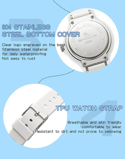 SANDA 9072 Student Quartz Watch Simple Light Fashion Resistant Outdoor Sport Wristwatch for Boy and Girl Best Gift