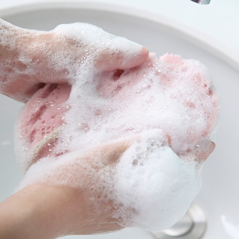 Esponja de Banho de 3 Camadas Toalha Esfregão Corporal Massageador Escova de Limpeza Profunda Esfoliante Acessórios de Skincare para Chuveiro