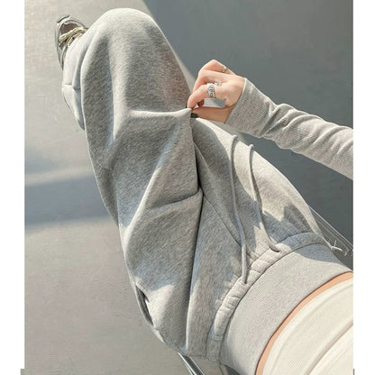 Girls Classic Fashion High Waist Pants Female Comfortable Straight Leg Trousers Lady Korean Baggy Casual Daily Pants