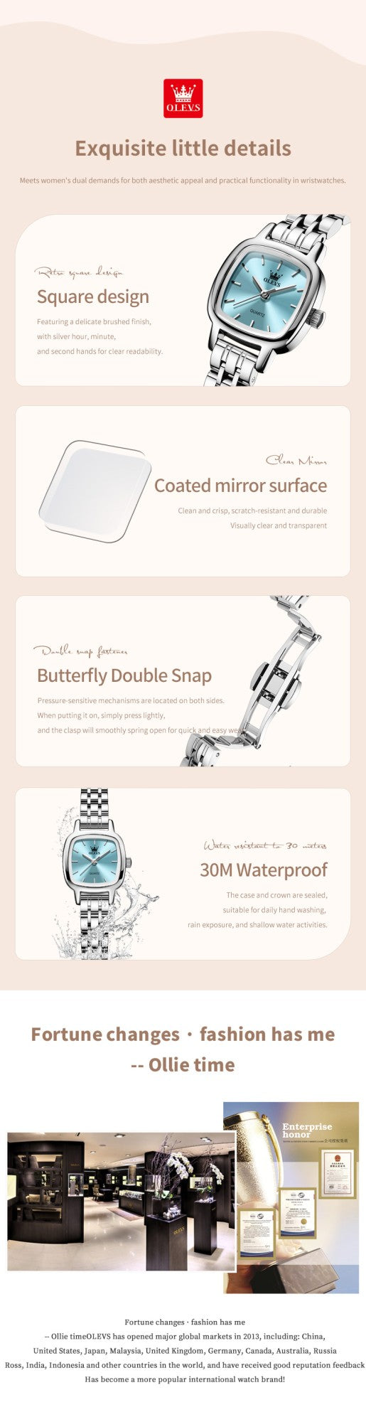 OLEVS 5675 Women Watches Elegant Ladies Square Quartz Watch Waterproof Luminous Wristwatch For Girlfriend Lovers Gift Reloj