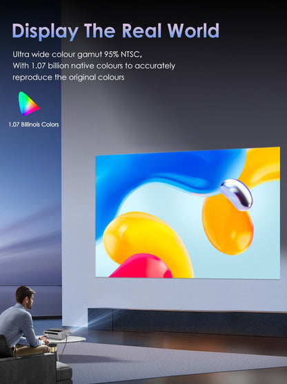 Projetor de home theater 4K 3500 ANSI foco automático Full HD Wi-Fi duplo 2.4+5G Android TV HDR projetor de vídeo filmes projetor diurno