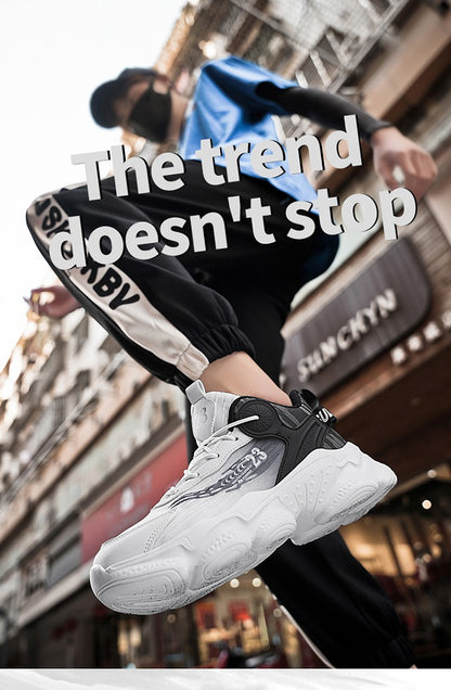 Man Increase the size Casual and fashionable shoes Anti-slip Wear-resistant Trend Sports shoes Lightweight Comfort Running shoes