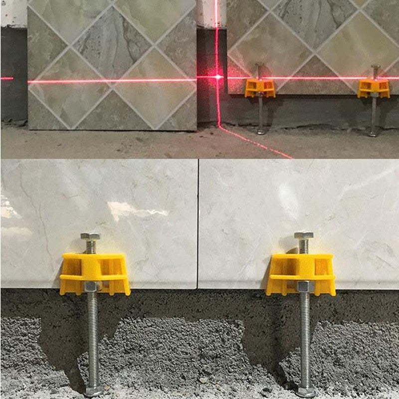 1pçs Localizador manual de ladrilhos, regulador de ladrilhos de parede, ajustador de altura, nivelador de cerâmica, ferramenta de construção de rosca fina ascendente