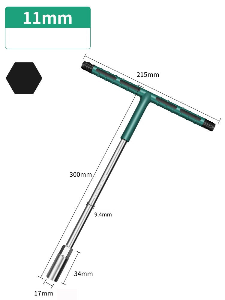 Chave de Torque de Soquete T de 6 a 19 mm Cabo de Borracha Chave Hexagonal Conjunto de Soquetes de Reparo para Mecânica Ferramenta de Oficina Mecânica Automotiva Ferramentas Manuais