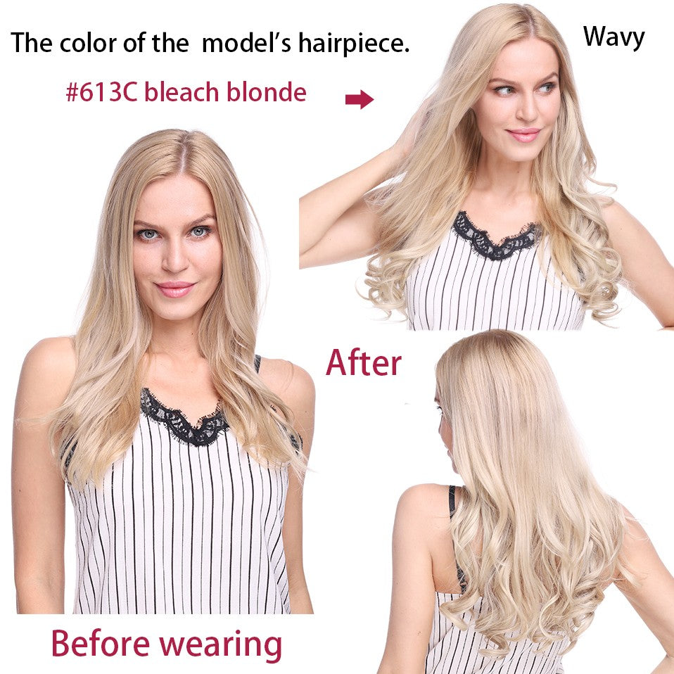 BENEHAIR Cabelo Sintético com Fio Invisível Sem Clipes Extensões de Cabelo Linha Secreta de Pesca Apliques de Cabelo Falso Para Mulheres