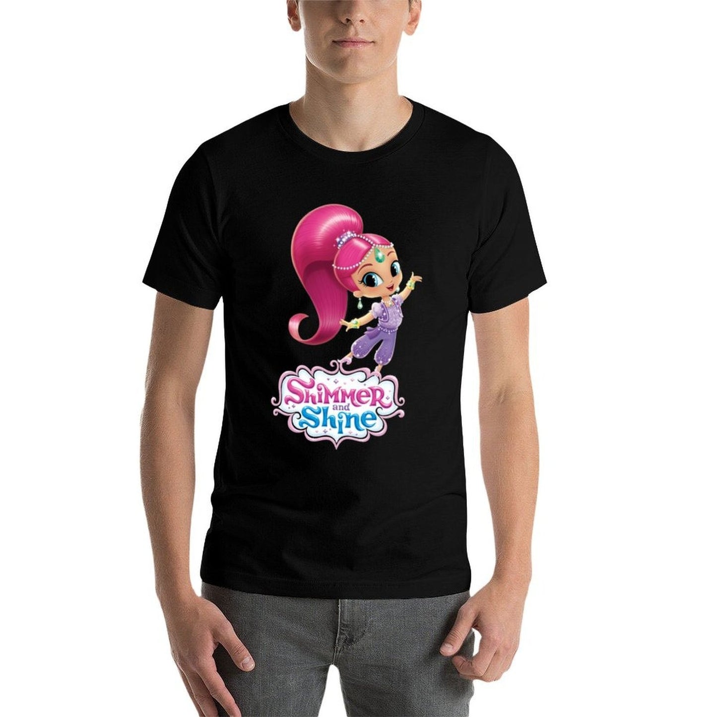 Shimmer And Shine T-Shirt men t shirt cotton 100% black cotton t-shirt plain for man package T-Shirt