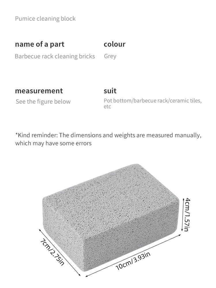 Barbecue Cleaning Brick Barbecue Grill Cleaning Brush Grill Pan High Temperature Resistant Pumice Outdoor Travel Cleaning Tools