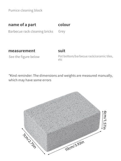 Barbecue Cleaning Brick Barbecue Grill Cleaning Brush Grill Pan High Temperature Resistant Pumice Outdoor Travel Cleaning Tools