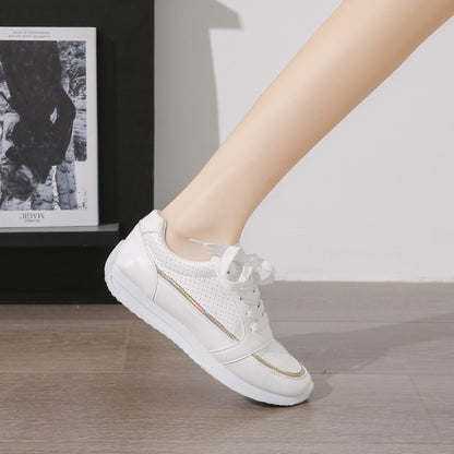 2025 Women's Mesh Sneakers Patchwork Lace Up Flat Shoes for Women Lightweight Female Shoes Classic Versatile Zapatillas De Mujer