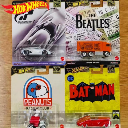 Rodas HXD63-B NISSAN CONCEPT 2020 SNOOPY FIRSTBATMOBILE Coleção de Carrinhos de Brinquedo para Crianças Modelo de Carro 1/64 Pop Culture Presente para Meninos