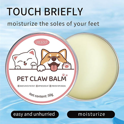 Creme Hidratante para Patas de Animais de Estimação 50g Bálsamo Protetor para Patas de Gatos e Cães Protetor Nasal Vegetal Natural Cuidados de Outono e Inverno Hidratante para Patas de Animais de Estimação
