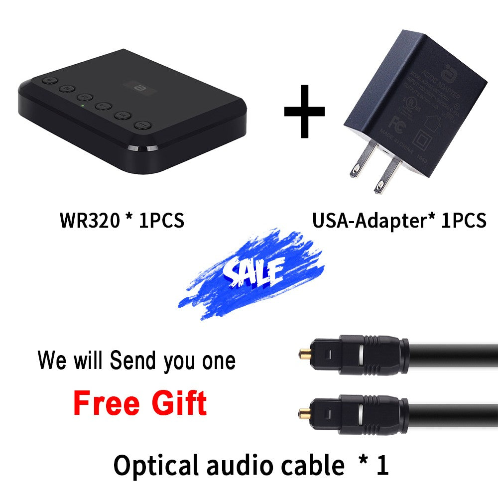 Wireless WIFI Audio Receiver for Airplay Spotify DLNA NAS Multiroom Sound Stream Bluetooth 5.0 Music box Optical Adapter WR320