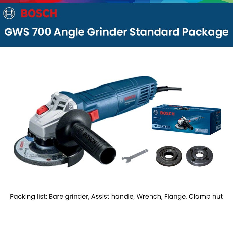 Esmerilhadeira Angular Elétrica Bosch GWS700 12000Rpm Máquina de Moer Multifuncional Portátil para Polimento de Metal Ferramentas Elétricas de Corte