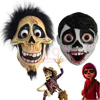 Anime Hector And Miguel Cosplay Mask Anime Skeleton Latex Headgear Halloween Carnival Party Roleplay Mask For Men Boys