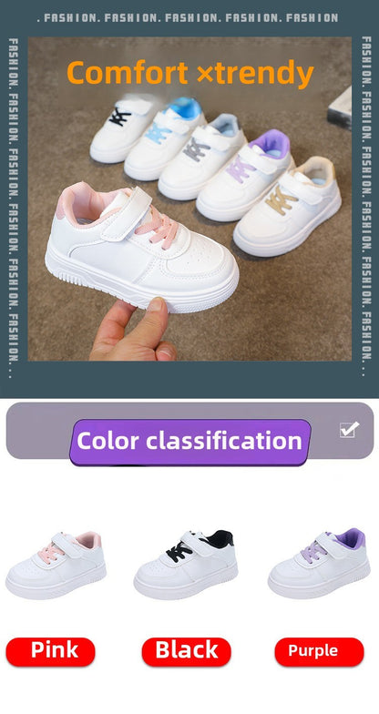 2025 Girl shoe spring Autumn Boy White Shoe Casual Running kid Shoe Anti Slip Soft Sole Sneaker kid tenis Hot selling item