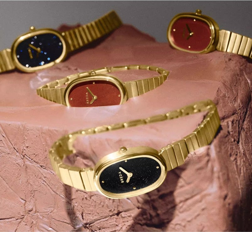 Bredan Oval Watch Women's Small and Luxury Retro European and American Personalized Quartz Fritillaria Dial