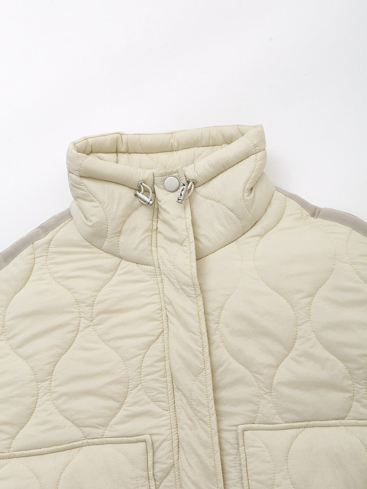 TRAF Women 2024 Autumn and Winter New Fashion Loose Cotton Jacket Short Coat Chic Long Sleeve Thin Cotton Clothes Outerwear Muje