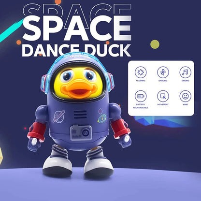Baby Duck Toy Musical Interactive Toy Space Elements for Infants Babies Kids Gifts Electric with Lights and Sounds Dancing Robo