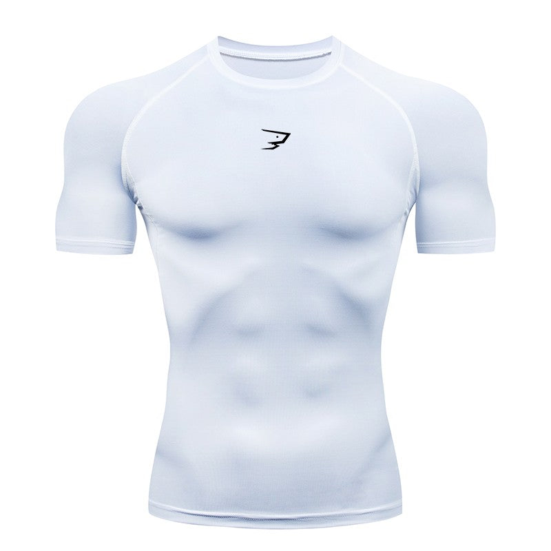 Men Running Compression T-shirt Short Sleeve Sport Tees Gym Fitness Sportshirts Male Jogging Tracksuit Homme Athletic Shirt Tops
