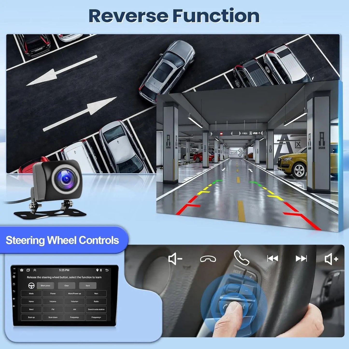 Suporte de Rádio Estéreo para Carro CarPlay e Android Auto Sem Fio para Honda Civic 2006-2011 Tela Sensível ao Toque IPS de 10" Bluetooth/WiFi/Câmera Traseira