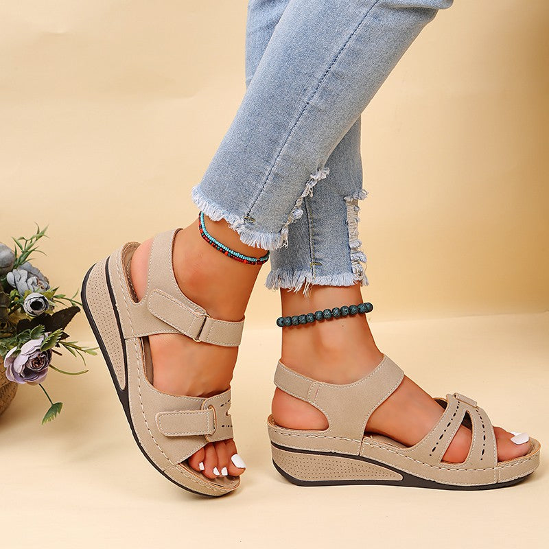 New Summer Trend Women Sandals Soft Bottom Wedge Heels Sandals Women Platform Sandalias Mujer Elegant Wedges Shoes for Women