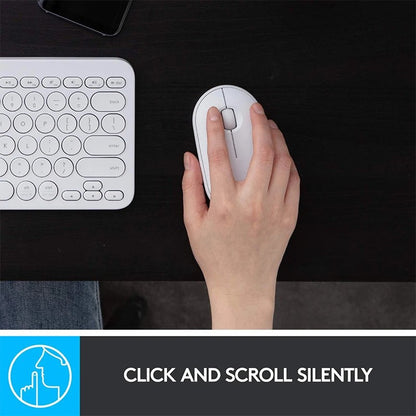 Mouse sem fio Bluetooth para notebook e tablet Logitech PEBBLE M350 Mouse leve e fino Mute Mini mouse de escritório