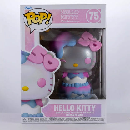 Funko Pop Hello Kitty 50th Action Figures Model Toys Anime Figureine Statue Doll Cartoon Collectible Vinyl Figure Souvenir Gifts