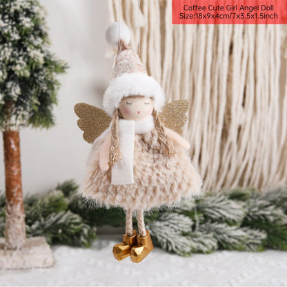 New Year 2024 Christmas Angel Dolls Xmas Tree Pendant Ornaments Navidad 2022 Christmas Decoration for Home Natal Gifts Noel Deco