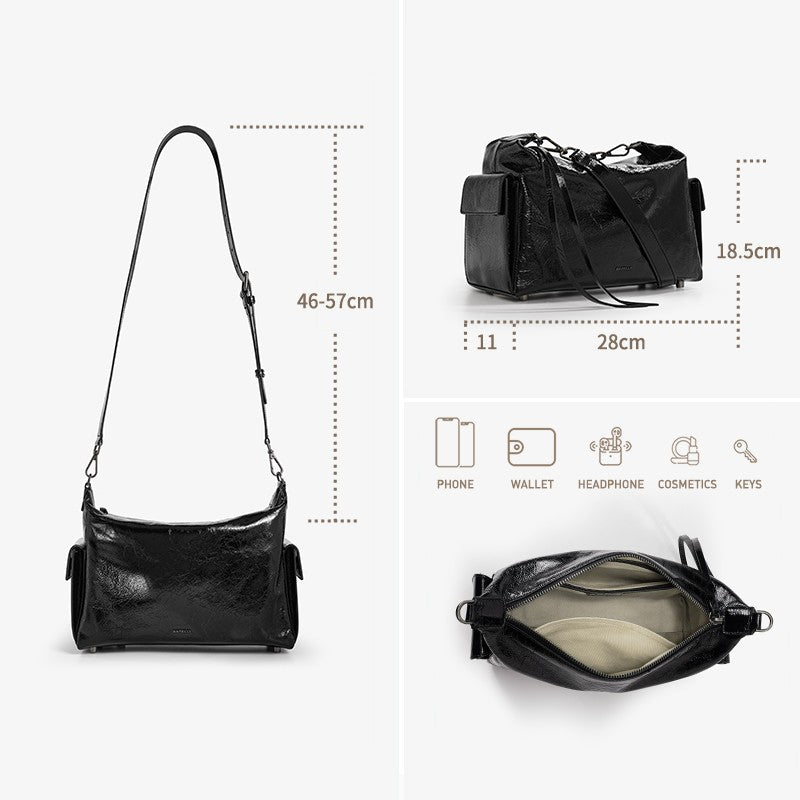 BAFELLI 2025 NEW WOMEN'S CASUAL TOTE BAG UNISEX LARGE SHOULDER GENUINE LEATHER DESIGNER LUXURY BRAND CROSSBODY BAGS FASHION