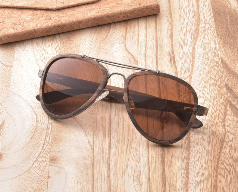 Oversized Aviator Sunglasses Wood for Men Polarized Sun Glasses Women 2022 Luxury Brand Shades UV400 High Quality