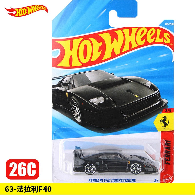 Hot Wheels 2026 C Case Coleção de Carros Die-Cast Escala 1:64 Porsche 911 Ferrari F40 Mazda RX-7 Veículo de Liga Leve Brinquedo de Presente