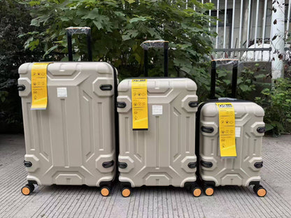 COLENARA Suitcase New ABS + PC Boarding Box Three Sets of Large-capacity Trolley Bags Women's Wheeled Travel Bag Luggage