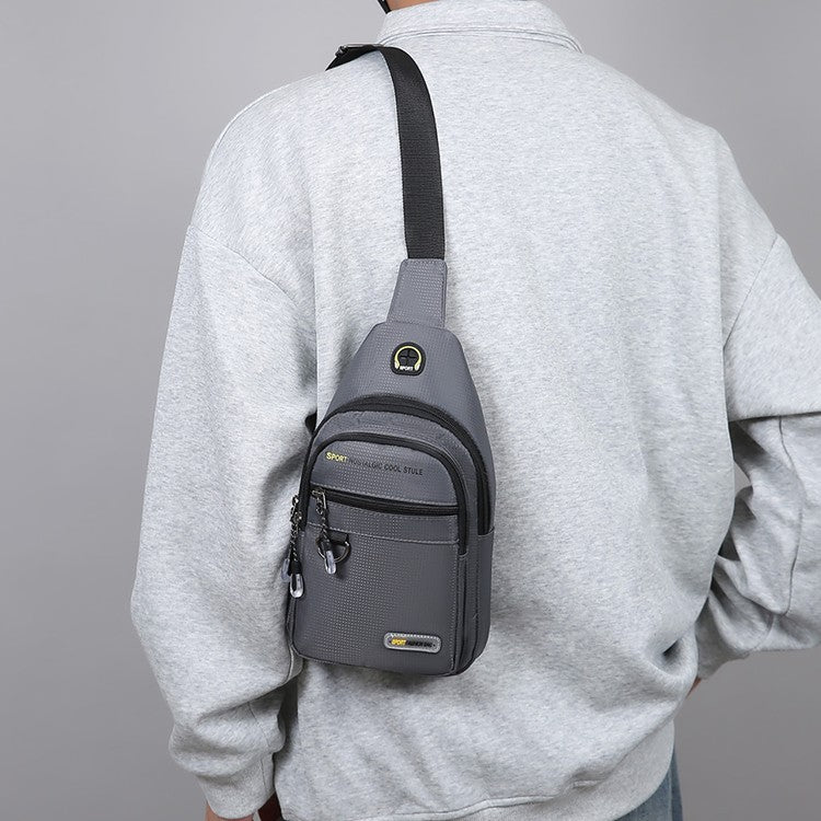 Men's chest bag - multifunctional multi compartment chest bag, durable nylon for outdoor travel, hiking and daily use, sports de