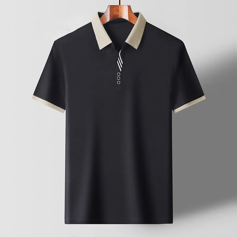 High quality short sleeve men's POLO shirt summer fashionable stripe design soft golf top comfortable ventilate casual T-shirt