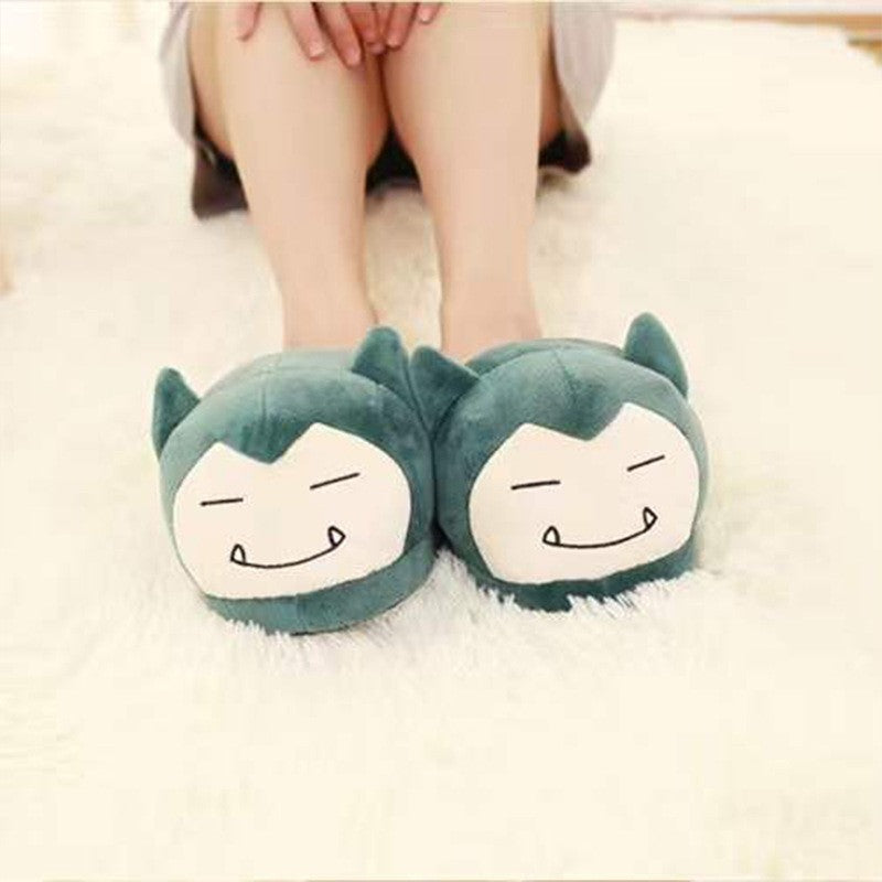 Pokémon Desenho Animado Pikachu Pelúcia Algodão Anime Sapatos Sapatilhas Rasas de Veludo Sapatos de Costura Pantufas Fofas de Casal Pai-Filho