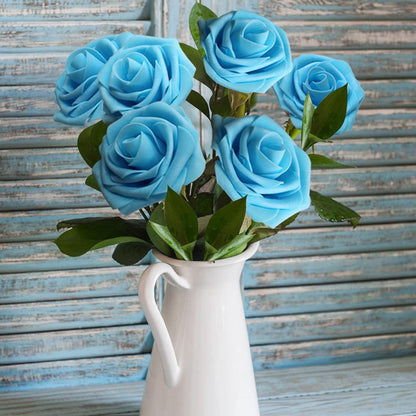 Artificial Flower PE Foam Rose Wedding Wreath Bride Bouquet Festival Decoration Accessory Home Room Outdoor Yard Diy Cheap Props