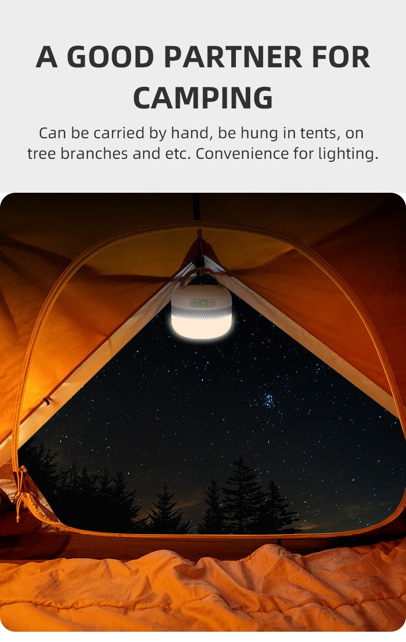 Lanterna de acampamento LED externa LV10 230 horas Recarregável com ímã Acessório de iluminação Luz de emergência portátil
