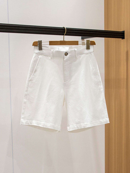 BC Elastic, comfortable and breathable summer men's versatile casual loose white shorts