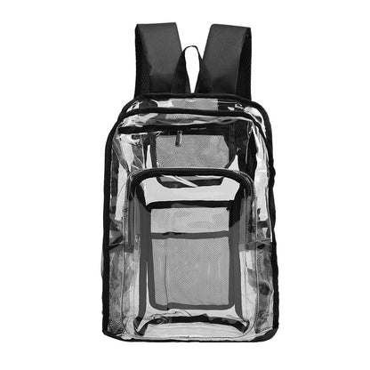 Transparent backpack with large capacity, simple men's and women's bag, outdoor sports, morning jogging and fitness backpack