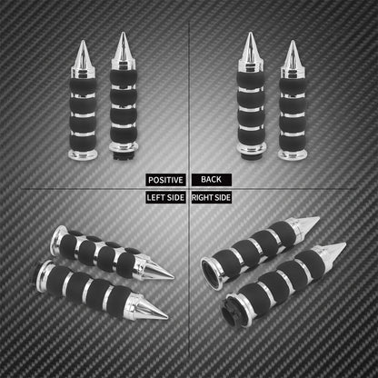 Manoplas de Guidão de Moto 1" 25mm Universal Para Harley Sportster XL1200 Touring Street Glide FLHR Dyna FXDL FLS