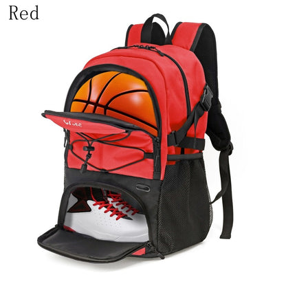 Mochila de basquete grande, bolsa esportiva com compartimento separado para bolas, compartimento para tênis de basquete, futebol, vôlei, natação, academia, viagens