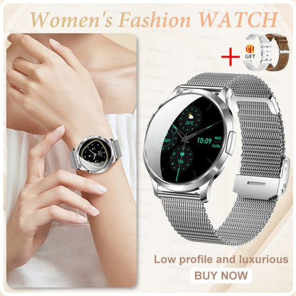 2026 New NFC Smart Watch Women 7.3mm Ultra-Thin 1.32" AMOLED HD Screen Sport Fitness Bluetooth call Luxury Smartwatch Women Gift