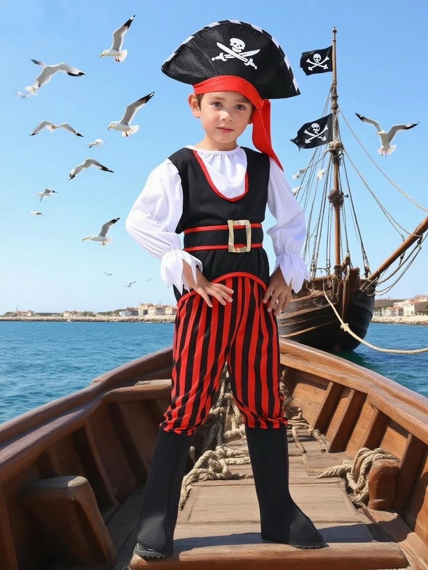 Little Boys Girls Halloween Children's Pirate Costumes for Boys Kids Children Pirate Costume Fantasia Infantil Cosplay Clothing
