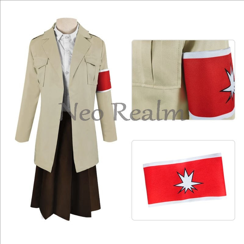 Anime Attack Final Season Freedom Mare Jacket Coat Cosplay Costume Halloween Carnival Outfit In Stock