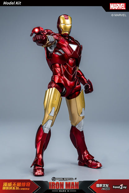 Fondjoy The Avengers Iron Man MK6 Joints Moveable Action Figures Toy 15cm ABS Material Model Toy Boy Birthday Gifts Hoilday Gift