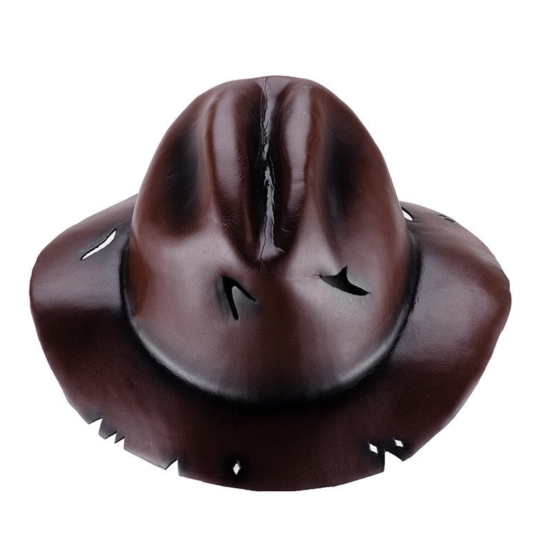 Freddy Cosplay Costume Adult Sweater Red Striped Knitting Top Coat Hat Fnaf Mask Halloween Carnival Party Costume for Men