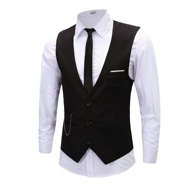 Men's Suits Single Vest Single Breasted Elegant Classic for  Wedding Dresses Business