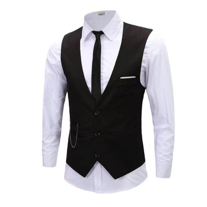 Men's Suits Single Vest Single Breasted Elegant Classic for  Wedding Dresses Business