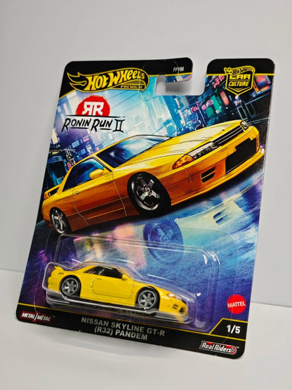 Original Hot Wheels Premium 1/64 Car Culture Ronin Run 2 Gold Label Car Honda Mazda Nissan Toyota Fpy86 Brinquedos de Veículos Fundidos Presente