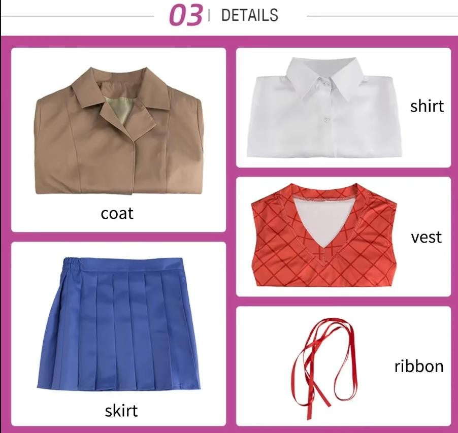 Game Doki Literature Club Monika Cosplay Sayori Yuri Natsuki Costume  Set School Uniform Girl Women Costumes